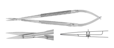 МІКРО КРУГЛ. НОЖИЦІ ПРЯМ. Г/Г 180MM